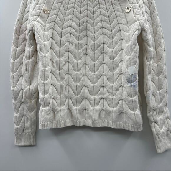 RTR Maje Marnety Button Cable Knit Long Sleeve Button Detail‎ Sweater Sz 1 (S) - Picture 4 of 16